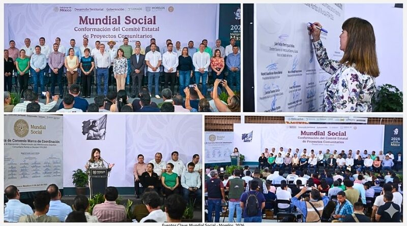 Con el convenio “Mundial Social”, Morelos moderniza infraestructura deportiva en 30 municipios, fortaleciendo comunidad, seguridad y bienestar social.