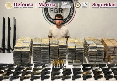 Dos acciones simultáneas en Sonora y Chiapas: detienen a Isai “N” con orden de extradición y aseguran 687 kg de cocaína, 151 armas y granadas.