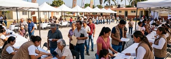 El programa estatal instala módulos gratuitos en la Unidad Deportiva Galeana para acercar trámites, salud y servicios sociales a las familias de la región.